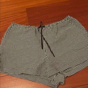 Zara Monochrome Gingham Shorts